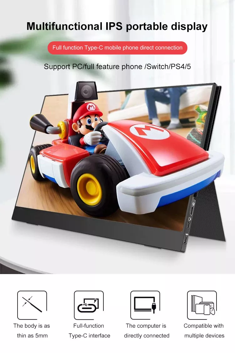 15.6 Inch 1080P Touch Screen Portable Monitor