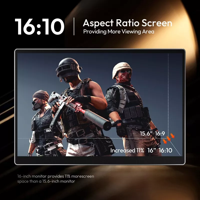 16 Inch 2.5K QHD 144Hz IPS Portable Monitor