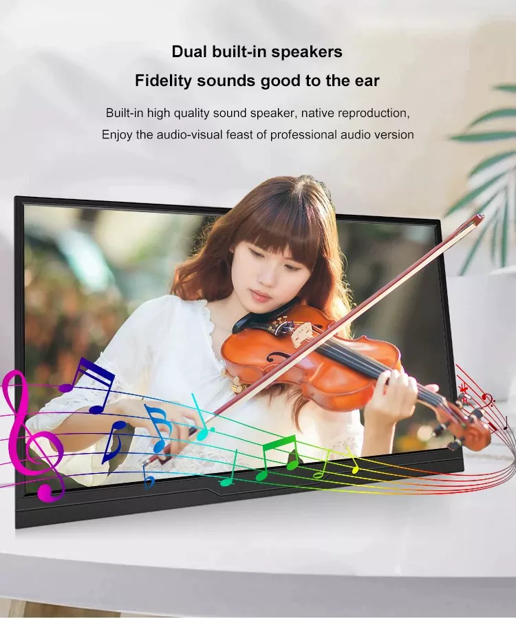 15.6 Inch 1080P IPS Portable Monitor 100% sRGB