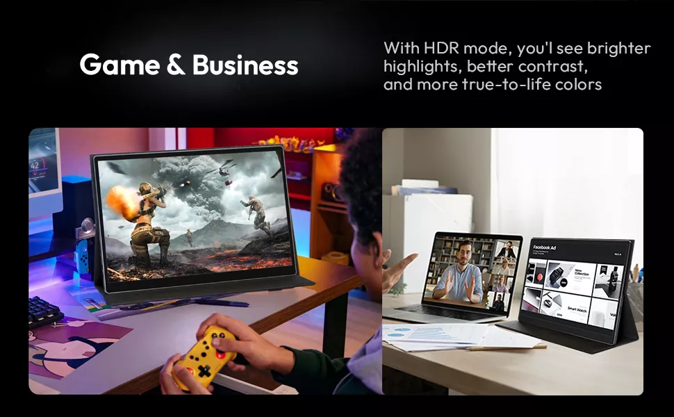 16 Inch 2.5K QHD 144Hz IPS Portable Monitor
